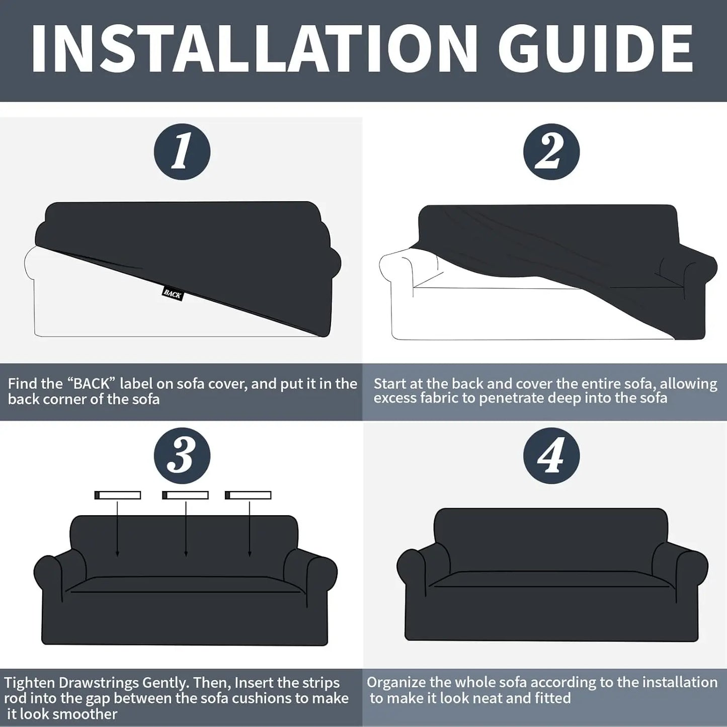Thick Velvet Sofa Covers 1 2 3 4 Seater Stretch Non-Slip Couch Cover Furniture Protector Plush Sofa Slipcovers with 1 Pillowcase Peaceful Pleasures Health and Wellness