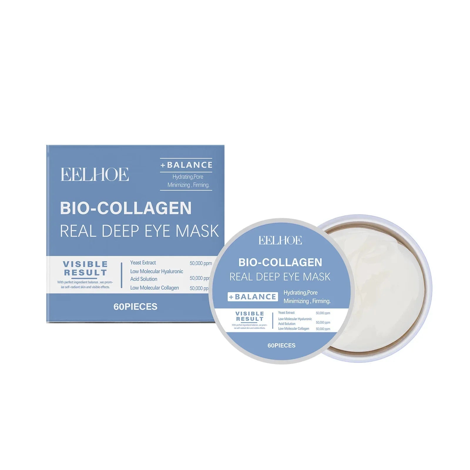 EELHOE Bio Collagen Eye Mask – Dark Circles & Eye Bag Remover Peaceful Pleasures Health and Wellness 60pcs Boxed