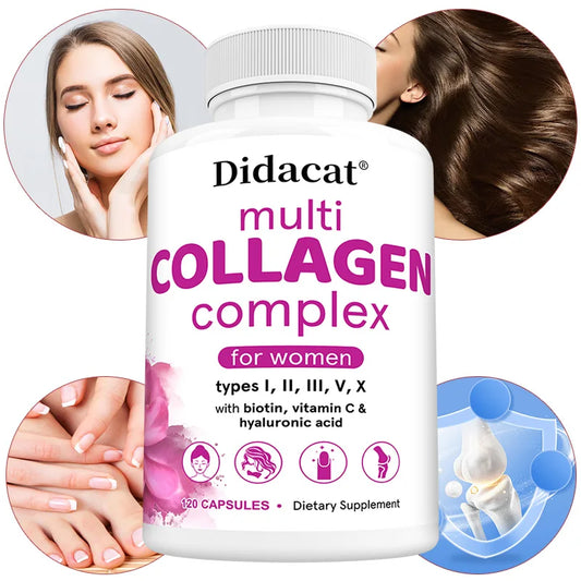 Multi-Collagen Complex Capsules – 5 Types + Hyaluronic Acid Collagen Supplement Oasis Select