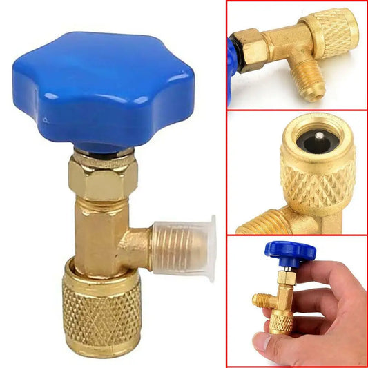 Air Car Automotive safety valve Bottle Opener For R22 R134a R410A Gas 1/4 SAE Auto AC Can Tap Valve Air Car Conditioning Tool Peaceful Pleasures Health and Wellness