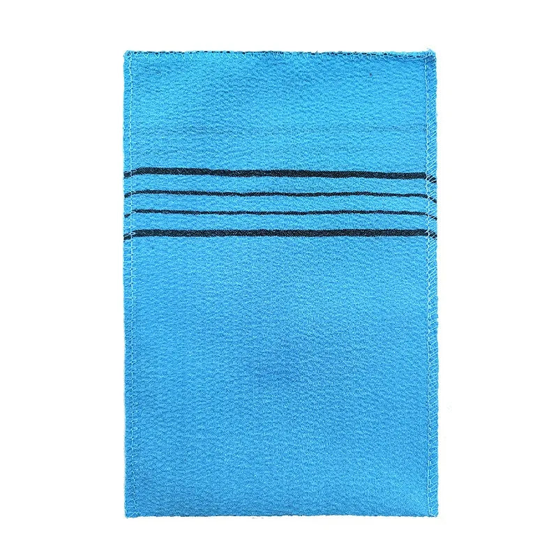 Korean Exfoliating Bath Washcloth Body Scrub Towel Set 2pc Exfoliating Bath Cloth Peaceful Pleasures Health and Wellness Blue