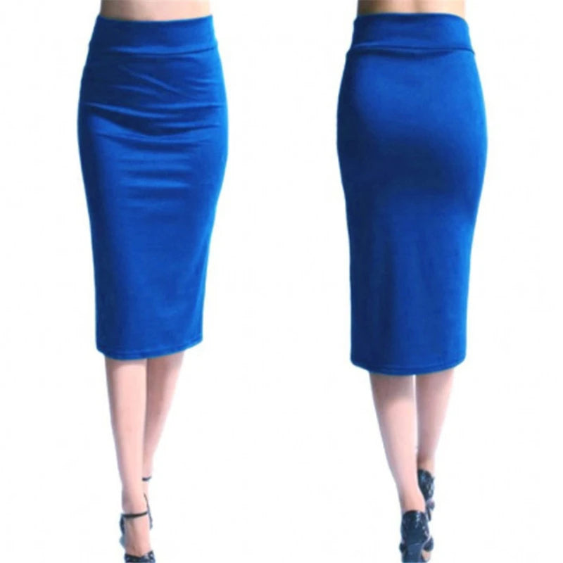 Women Skirt Bodycon Skirt Office Female Slim Knee Length High Waist Stretch Sexy Pencil Skirts Jupe Femme Peaceful Pleasures Health and Wellness