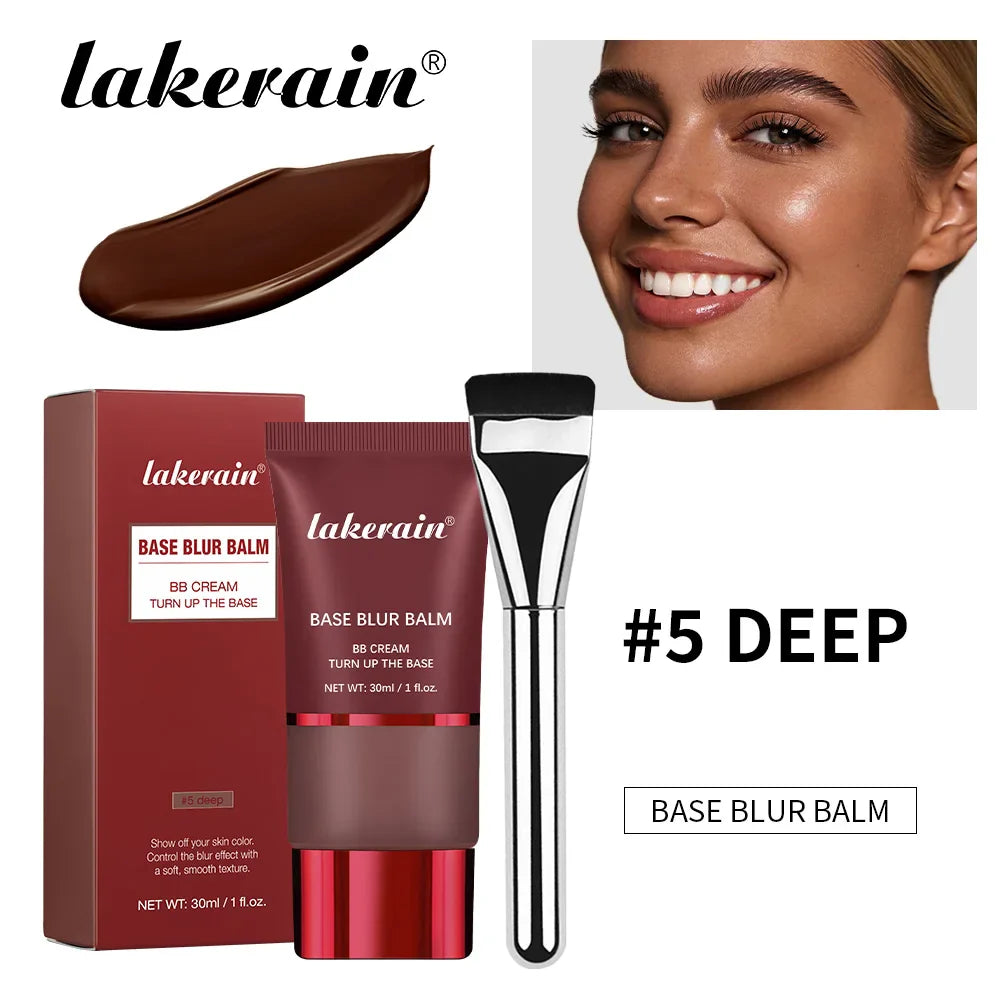Lakerain Blurring Liquid Foundation & Brush Set | Matte Finish