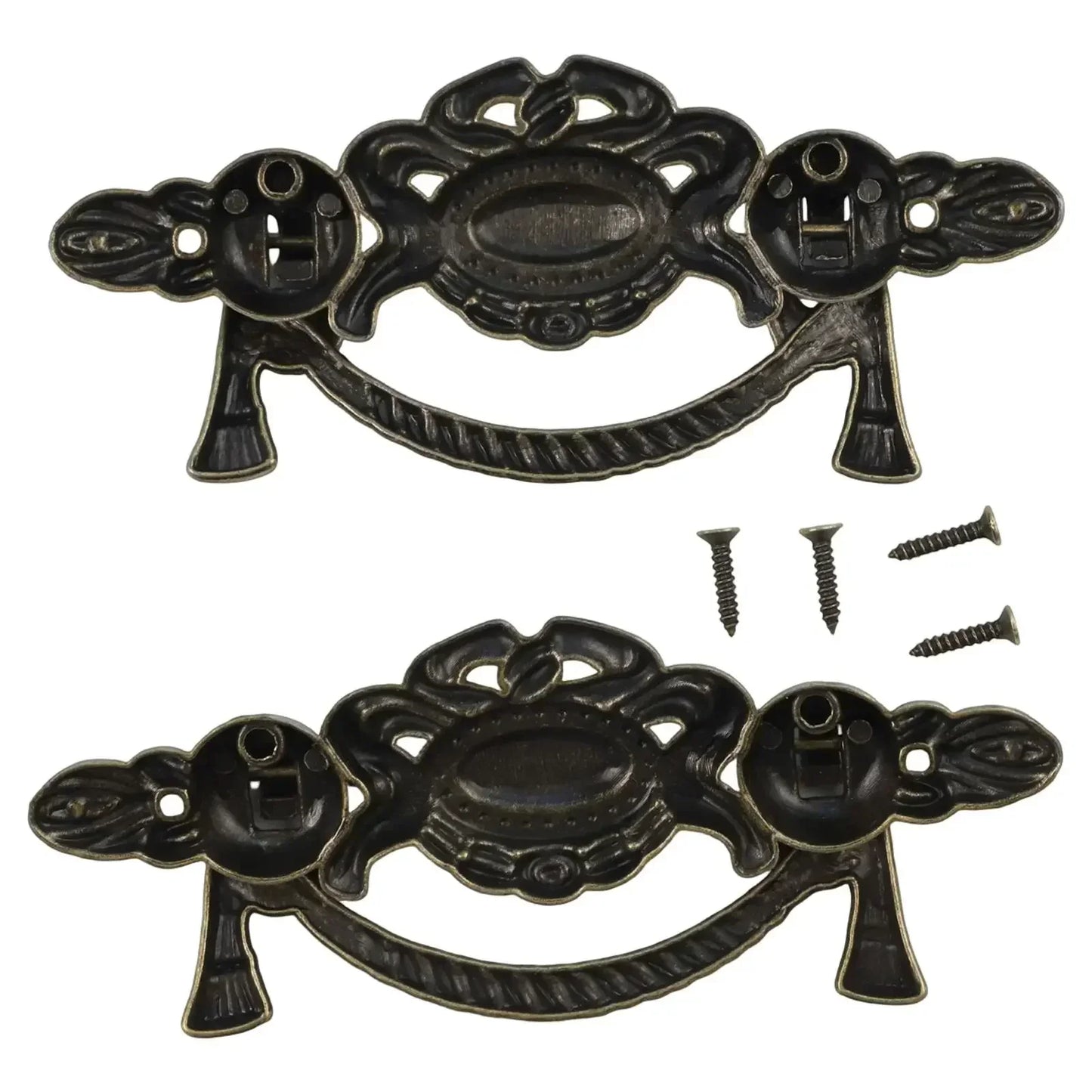 Antique Bronze Zinc Alloy Cabinet Door Handles – 2 Pack