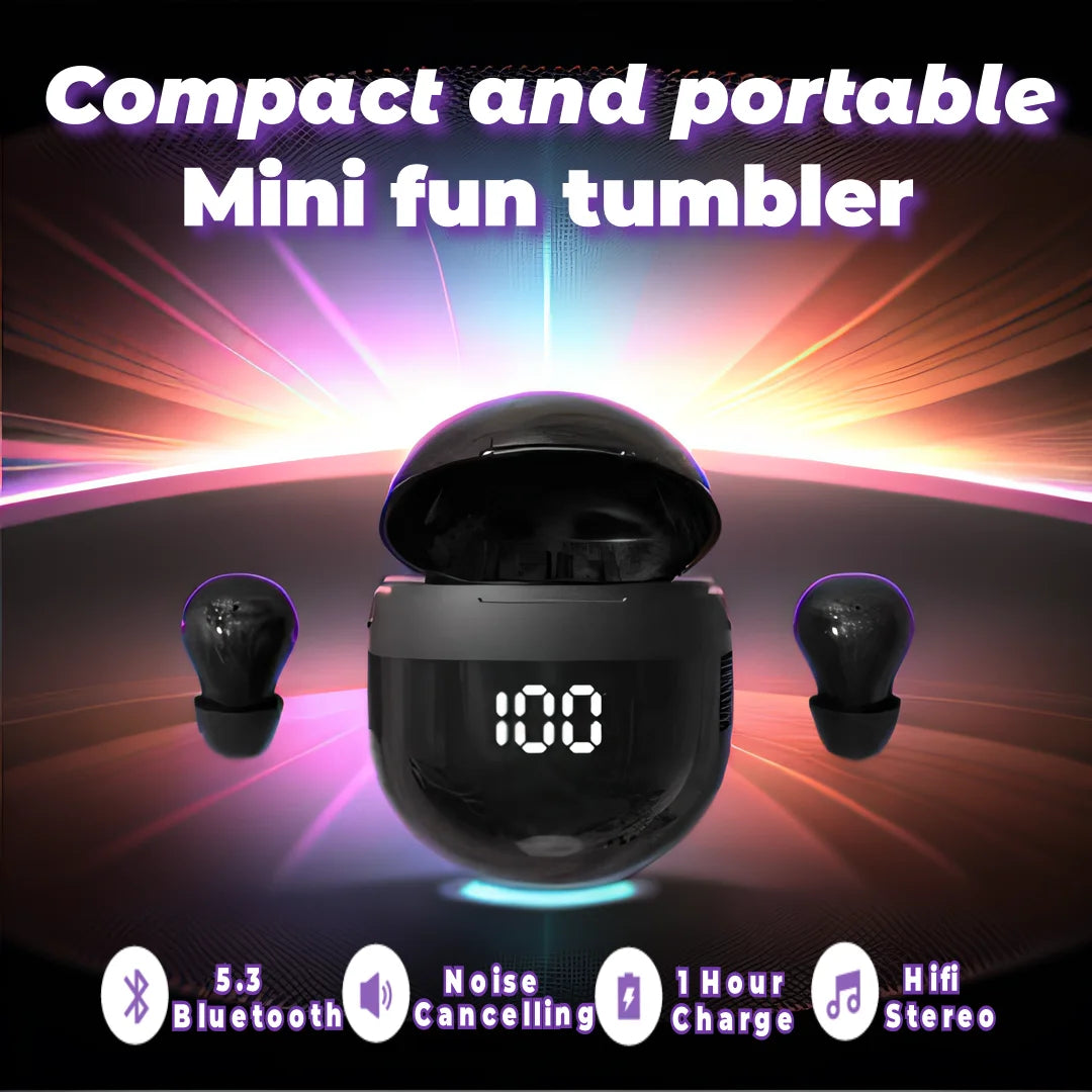 SK18 Mini Invisible Sleep Wireless Earbuds Bluetooth 5.3 Headphones with LED Display Touch Control Noise Cancelling Waterproof Peaceful Pleasures Health and Wellness