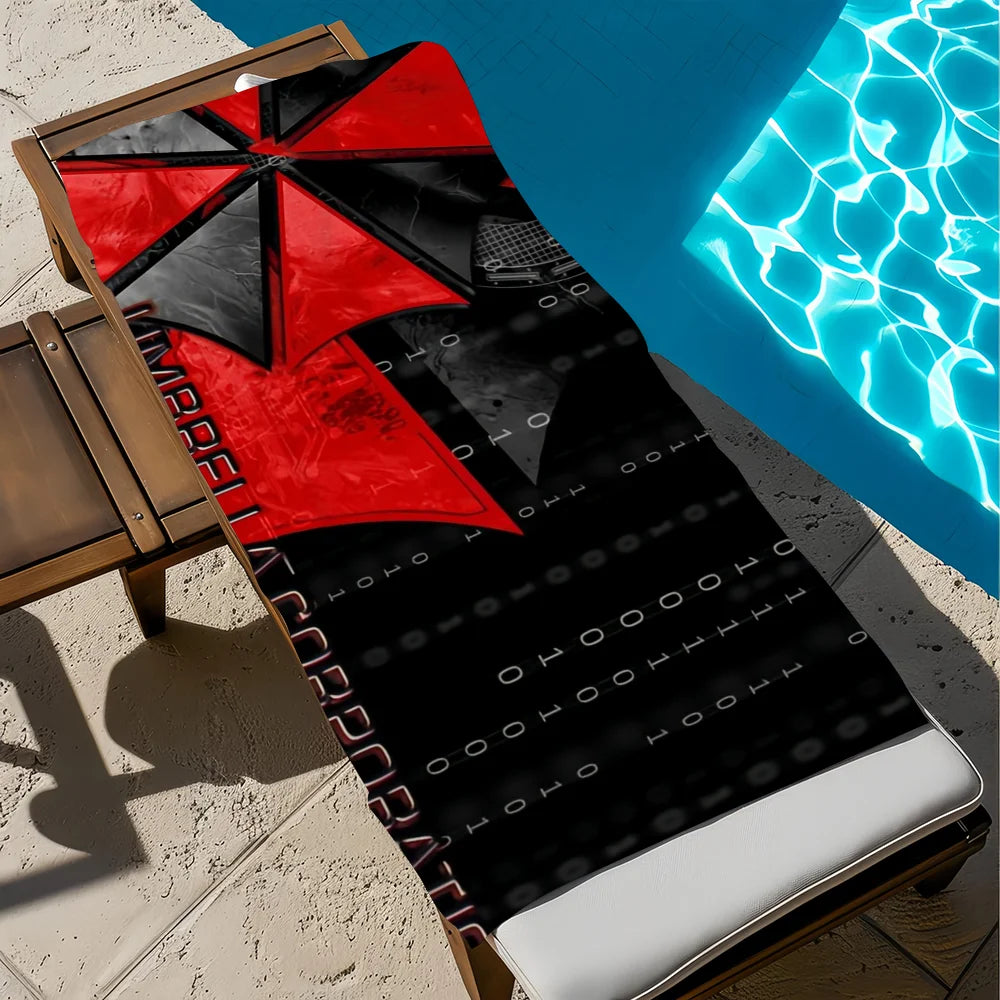 Resident Evil Quick-Dry Beach Towel | Travel, Gym & Camping Quick-Dry Beach Towel Peaceful Pleasures Health and Wellness z6 STJ150x260CM
