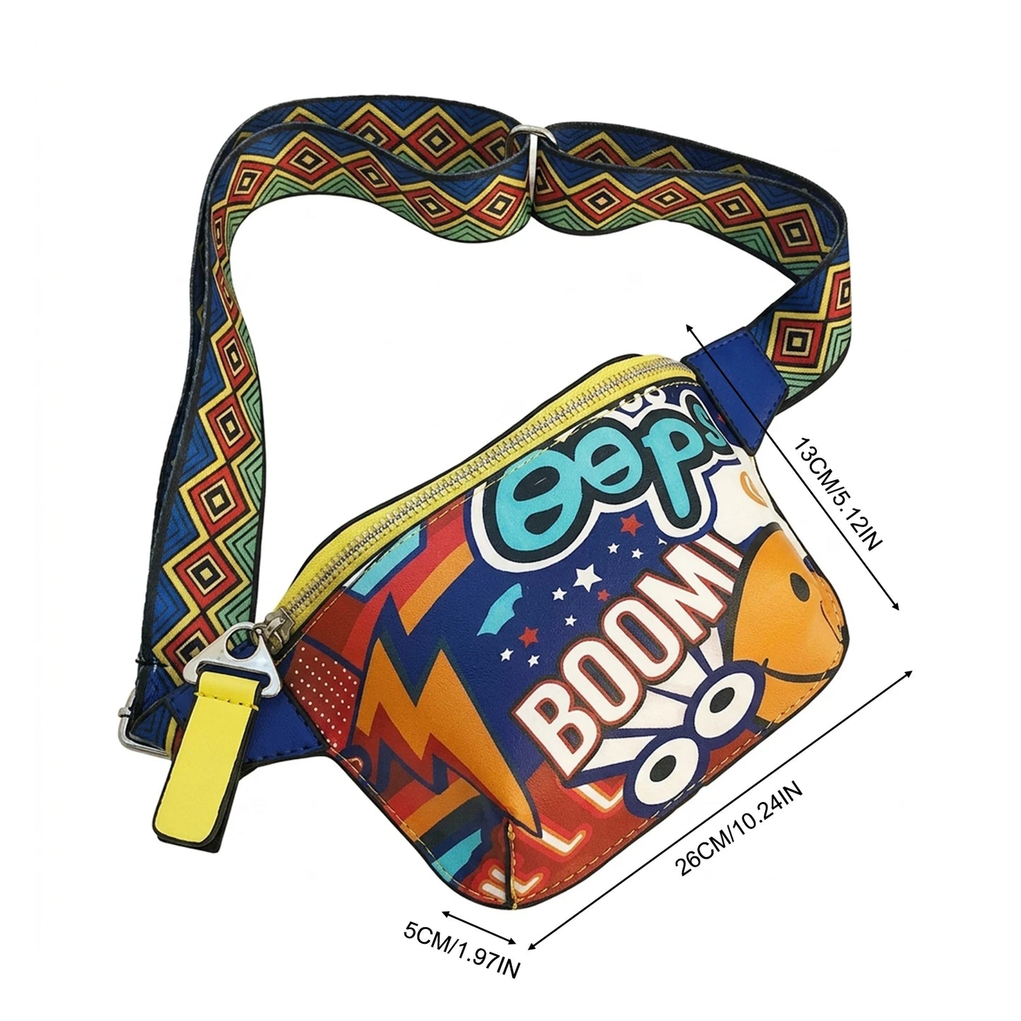 Korean Style Cartoon Crossbody Bag For Students With Adjustable Strap And Multi Pocket Design Peaceful Pleasures Health and Wellness