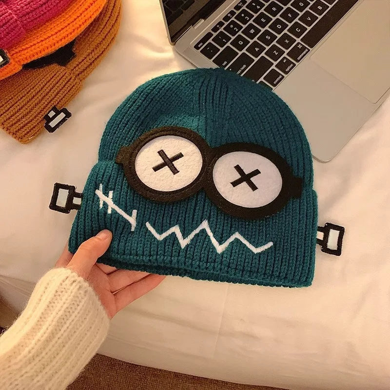 Cute Cartoon Knit Beanie | Funny Warm Winter Hat for Women