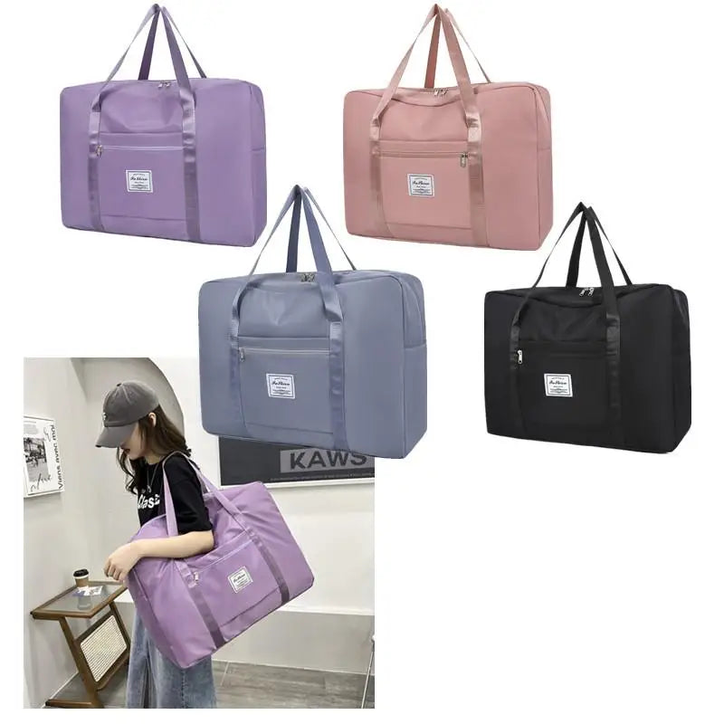 Large Foldable Travel Duffel Bag – Nylon Shoulder & Luggage Bag