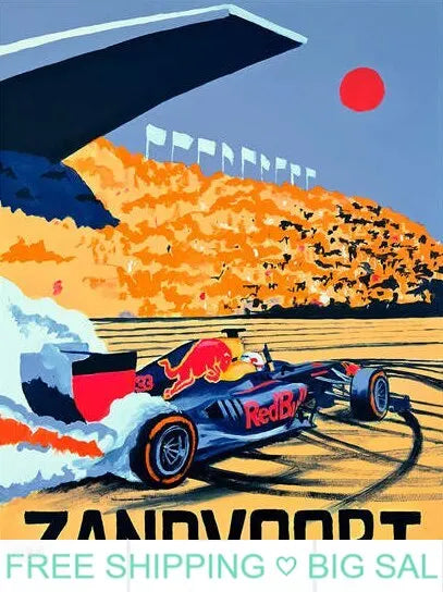 Vintage F1 Racing Car Canvas Wall Art | Motorsport Poster Print