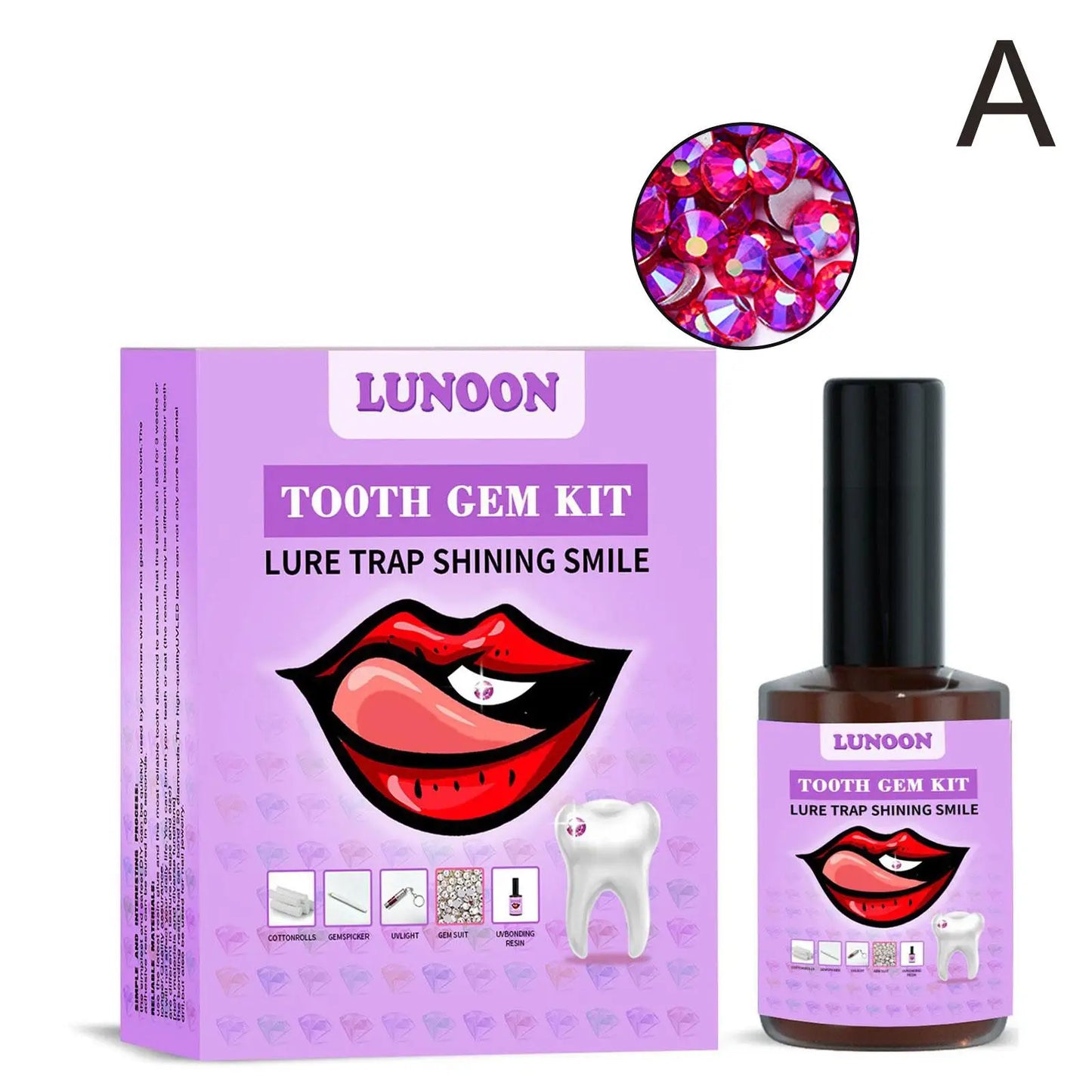 DIY Tooth Gem Kit – Crystals, UV Glue & LED Light