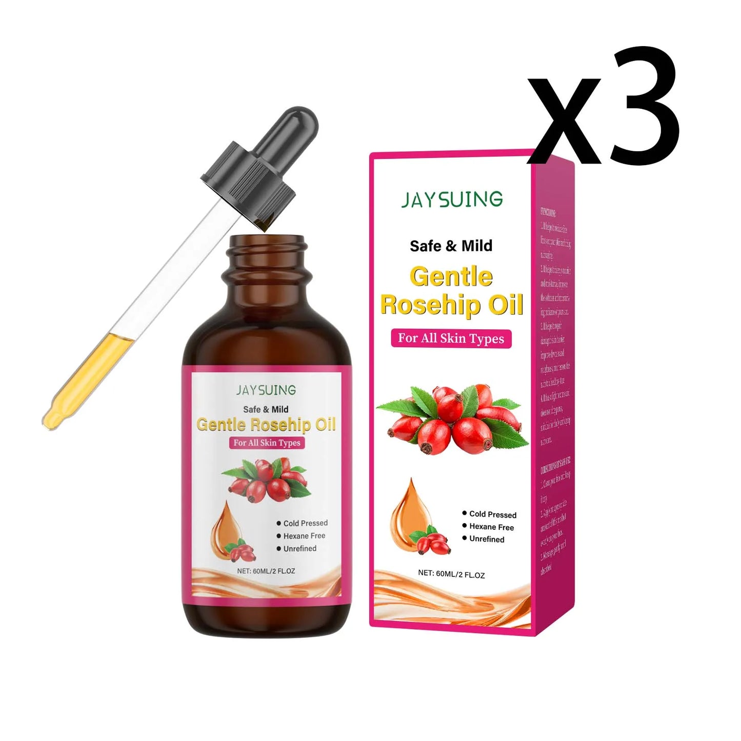 Rose Hip Seed Facial Oil – Hydrating Anti-Aging Face Oil 60ml