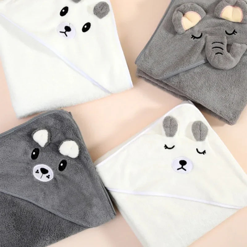 Cute Bath Towel for Baby Soft Absorbent Towel Newborn Swaddle Wrap Baby Blankets for Girls Boys Thick Hooded Bath Towel Cloak Peaceful Pleasures Health and Wellness