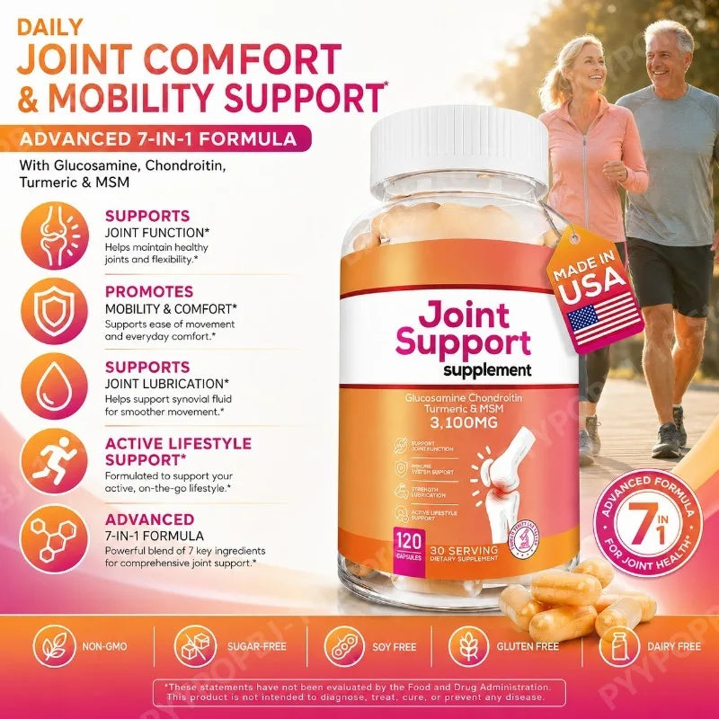 7-in-1 Joint Wellness Formula | Glucosamine Chondroitin MSM Turmeric