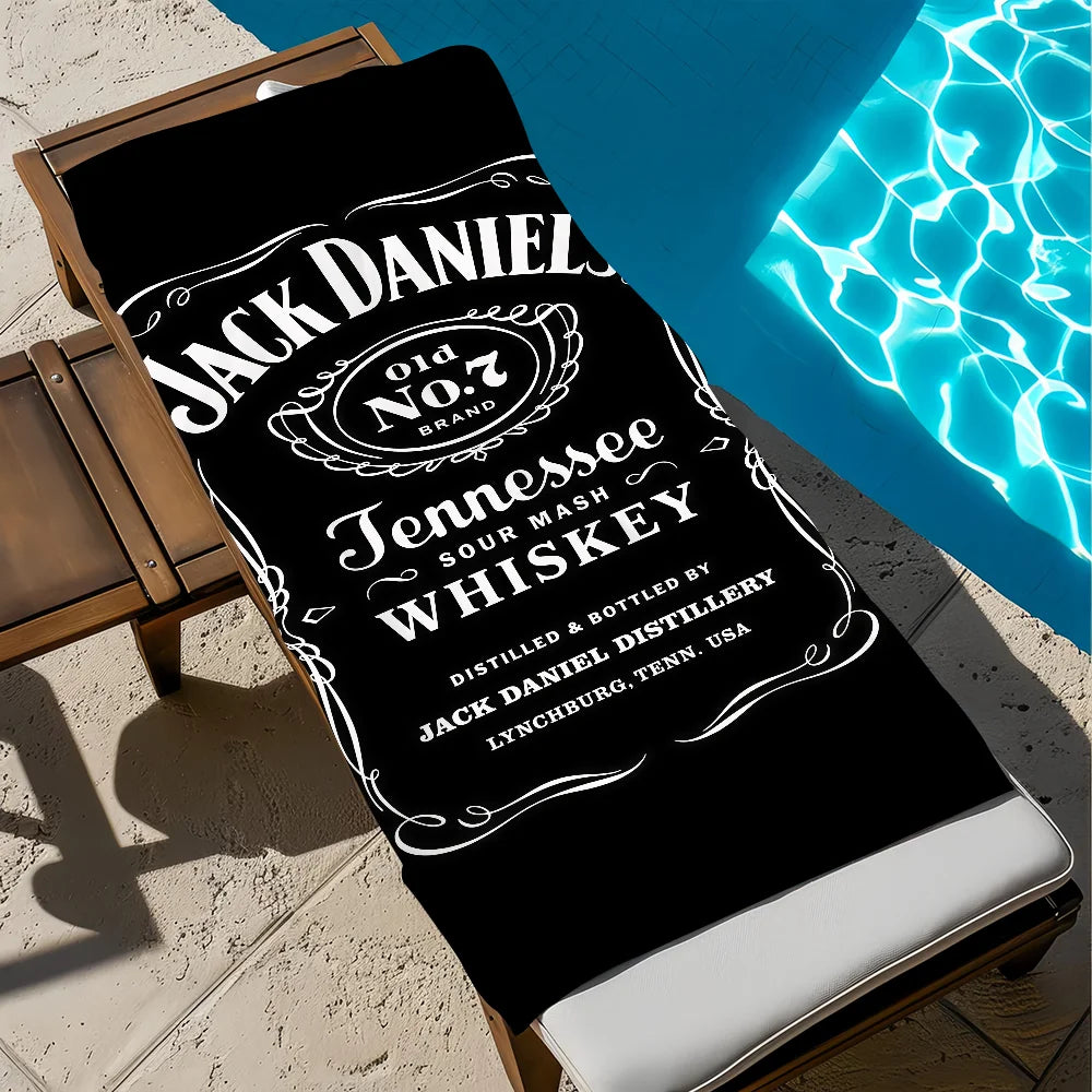 Jack Daniel's Logo Quick-Dry Beach Towel | Pool, Gym & Travel