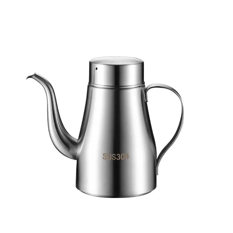 304 Stainless Steel Oil Pot Kitchen Oil Bottle Oil Tank Pot Household Edible Oil Pot Large Oil Tank Oil Pot Pouring Oil Bottle Peaceful Pleasures Health and Wellness