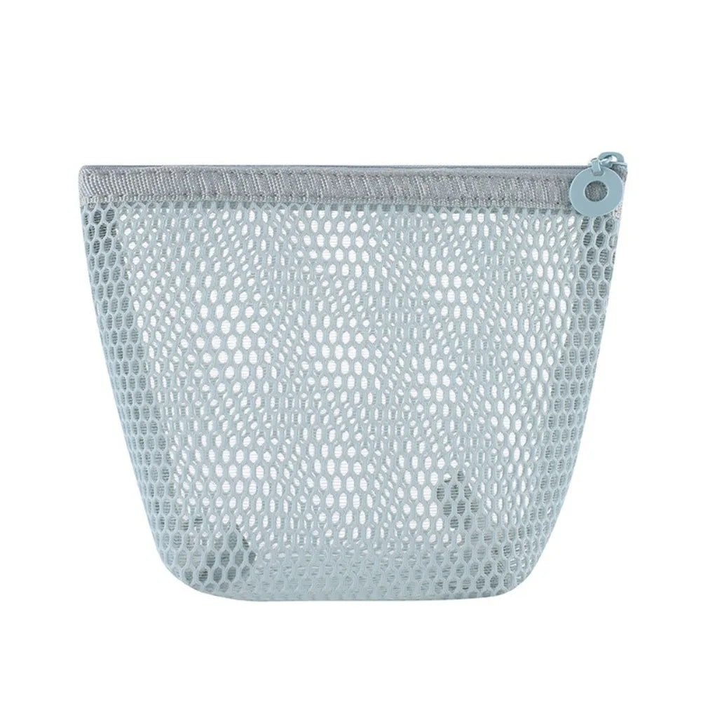 Transparent Mesh Cosmetic Bag – Mini Travel Makeup Pouch