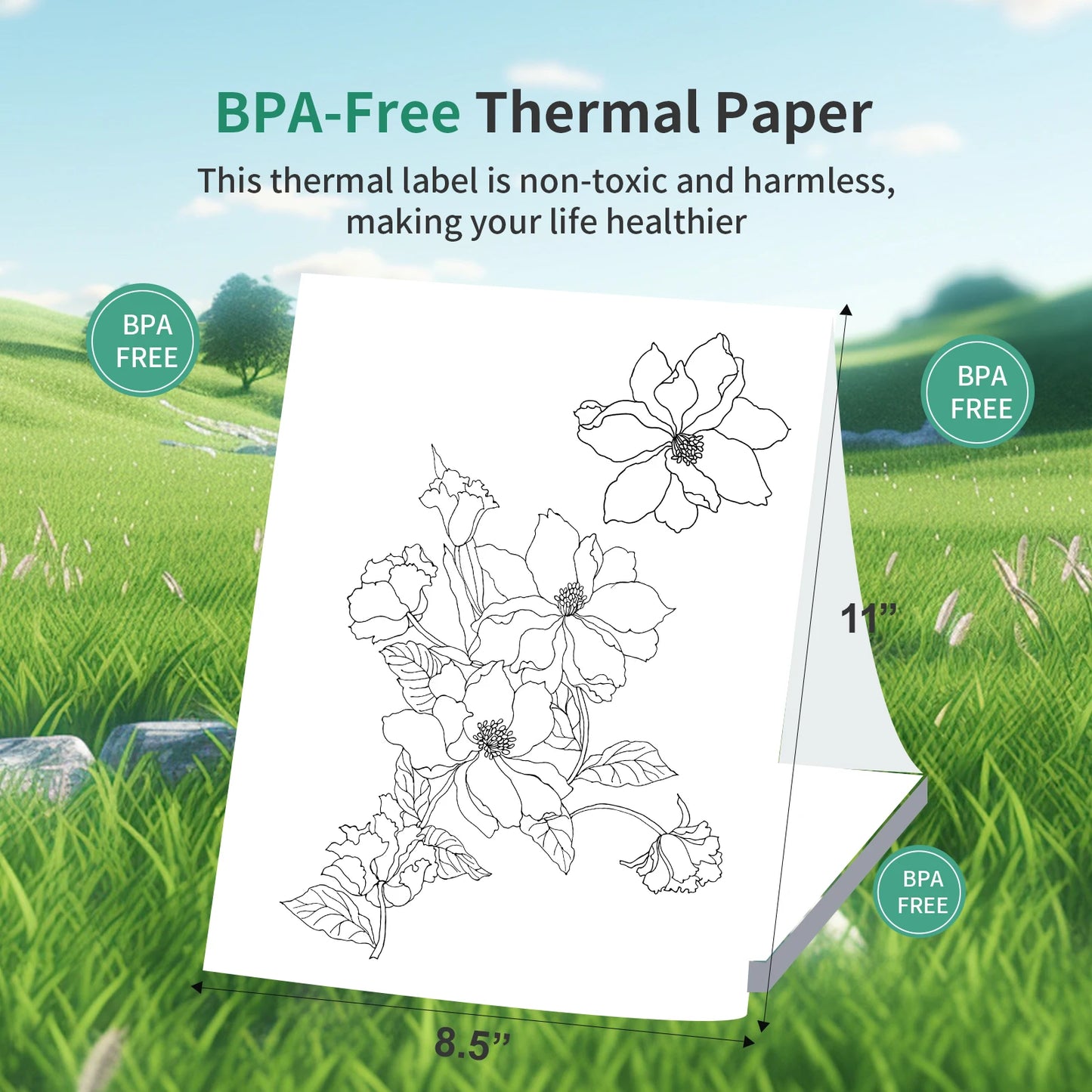 A4 Thermal Paper 200 Sheet Fanfold Printing Printer L81 A81 A80