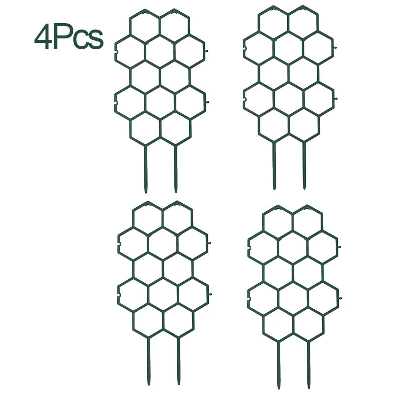 Honeycomb Plant Trellis | Indoor & Outdoor Climbing Support Stake Plant Trellis Stake Peaceful Pleasures Health and Wellness 4Pcs