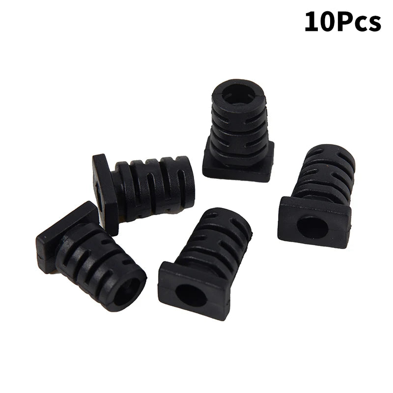 10pcs Rubber Strain Relief Cord Boot Protector Wire Cable Sleeve 5.0mm Cable Gland Connector For Power Tool Cellphone Charger Peaceful Pleasures Health and Wellness Black