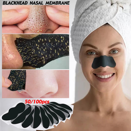 10-100pcs Unisex Blackhead Remove Mask Peel Nasal Strips Deep Cleansing Shrink Pore Nose Black Head Stickers Skin Care Patch Peaceful Pleasures Health and Wellness