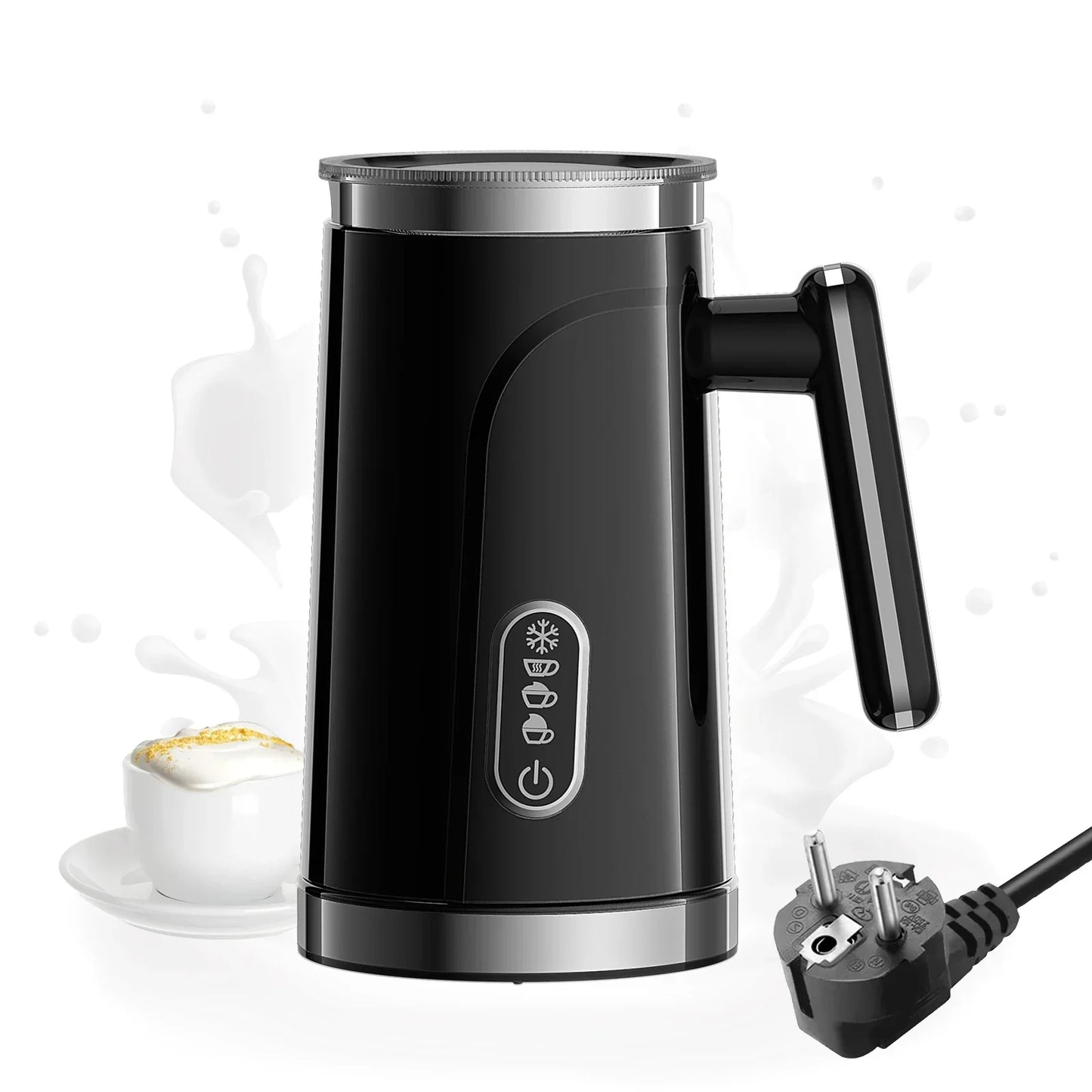 BioloMix 4-in-1 Automatic Milk Frother & Warmer 500W Milk Frother Peaceful Pleasures Health and Wellness 220V EU BLACK UNITED KINGDOM