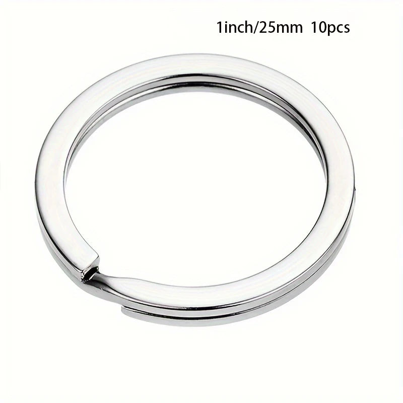 10 Split Key Rings Keyrings Bulk Flat Keychain Ring Home Car Keys Bag