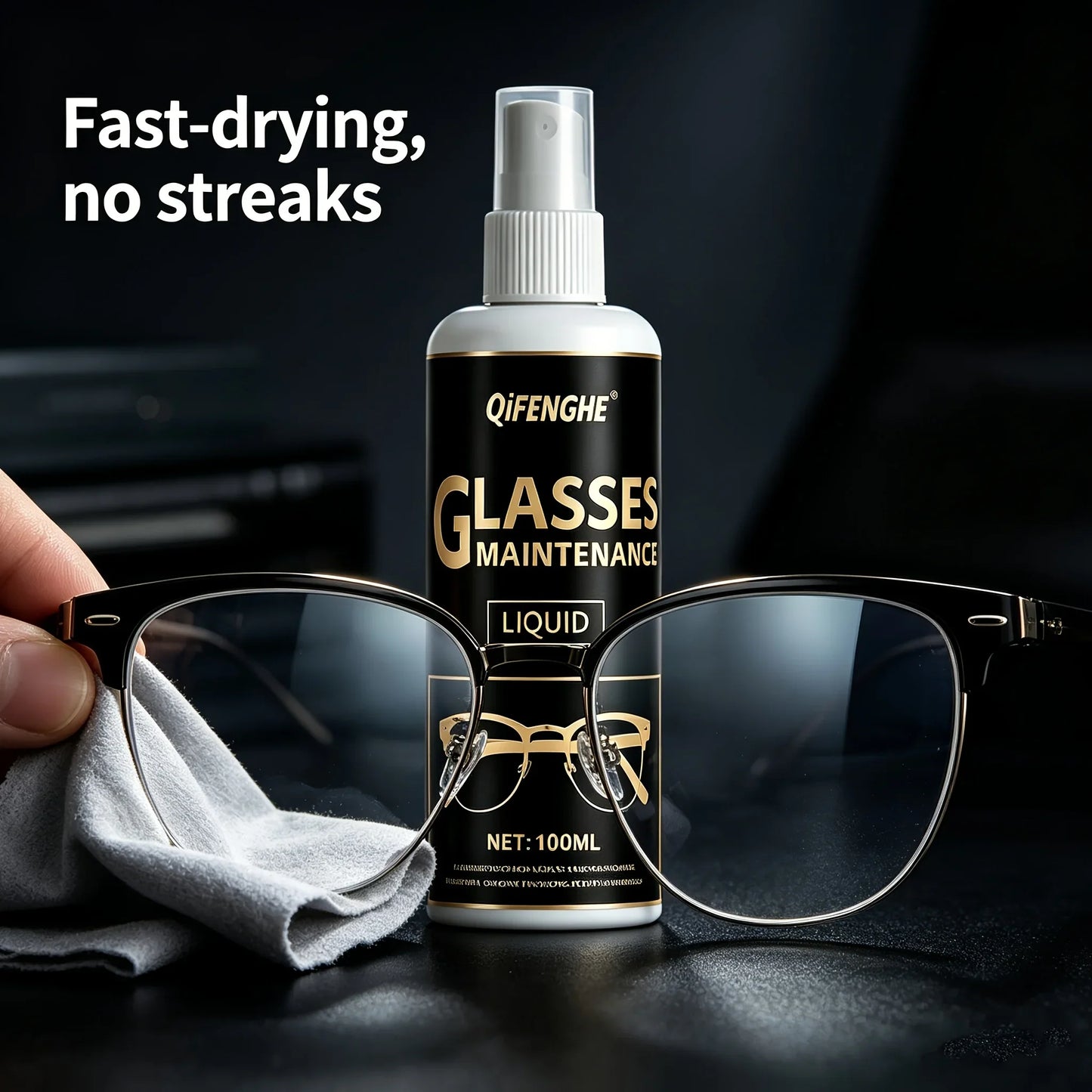 QiFENGHE Eyeglass Cleaner Spray 3.38oz – Lens & Screen Cleaner
