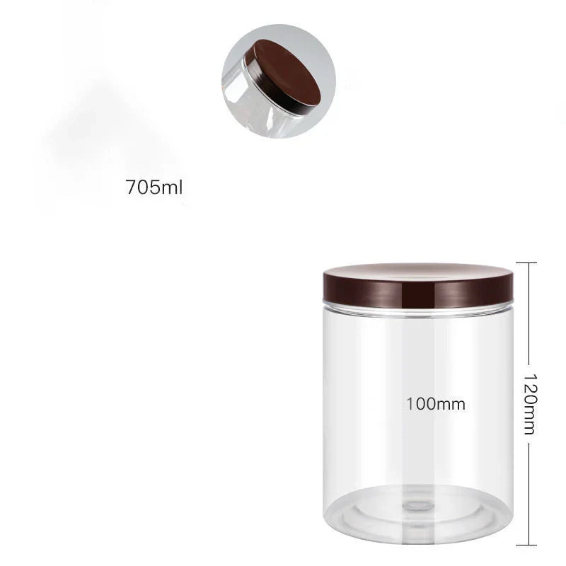 PET Clear Sealed Food Storage Jar – Wide Mouth Airtight Container