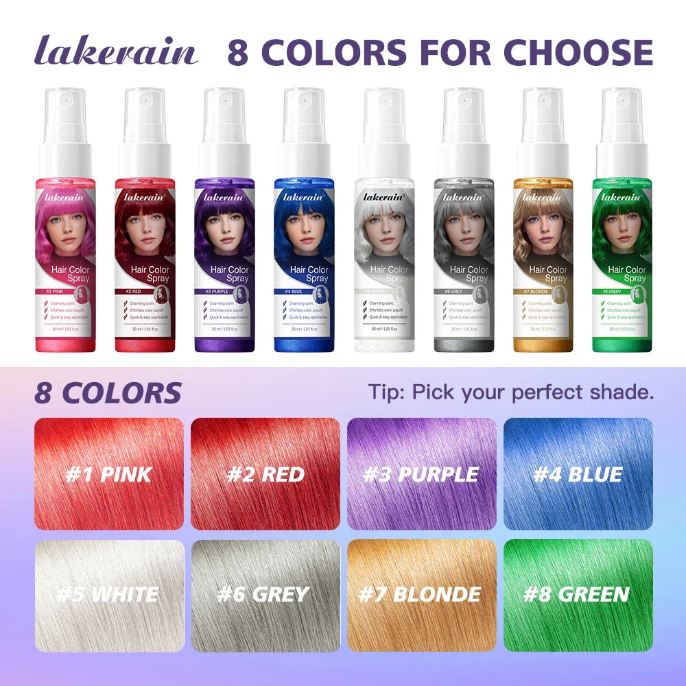 Temporary Hair Color Spray – Washable DIY Hair Chalk, 30ml