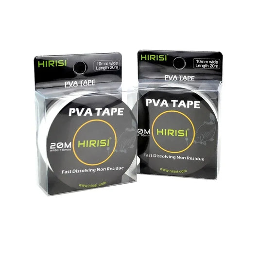 HIRISI 2/5 Pcs 10mm 20M Water Soluble PVA Tape String, Boilie Bait Binding Line, Carp Fishing Outdoor Tackle Accessories Peaceful Pleasures Health and Wellness
