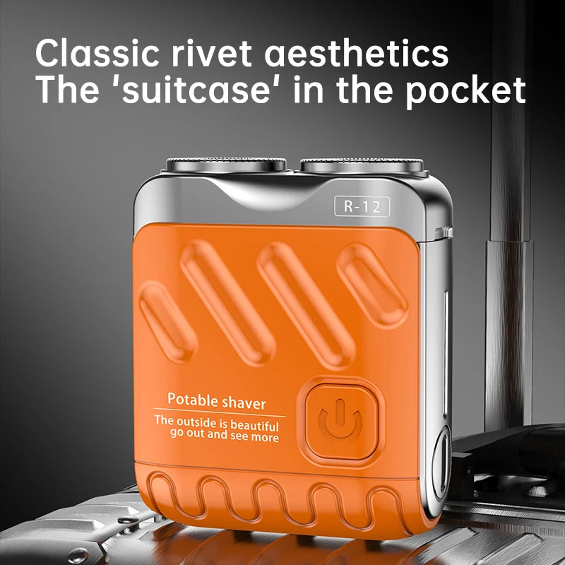 Mini Dual Head Rotary Electric Shaver | Type-C Waterproof Travel