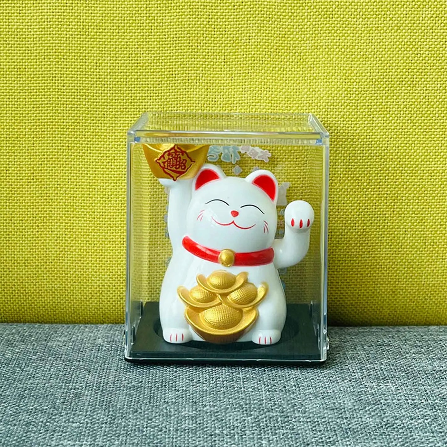 2025 New Solar Powered Luck Cat Waving Cat Cute Waving Cat Good Luck Solar Cat Wealth Welcoming Cats Home Display Car Decoration Peaceful Pleasures Health and Wellness D