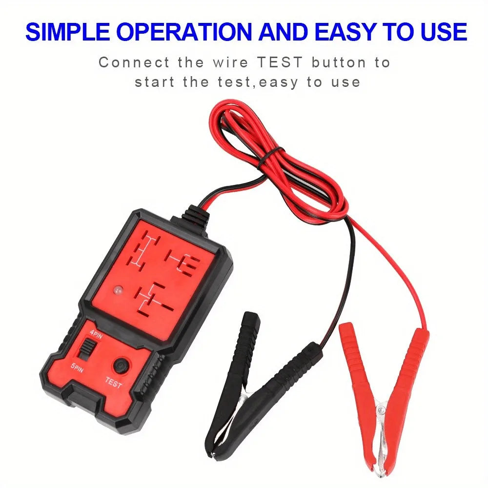 Portable 12V Automotive Relay Tester with Battery Clips Peaceful Pleasures Health and Wellness