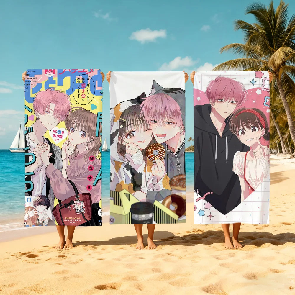 Anime Quick-Dry Beach Towel | Soft Pool & Travel Gift Quick-Dry Beach Towel Peaceful Pleasures Health and Wellness
