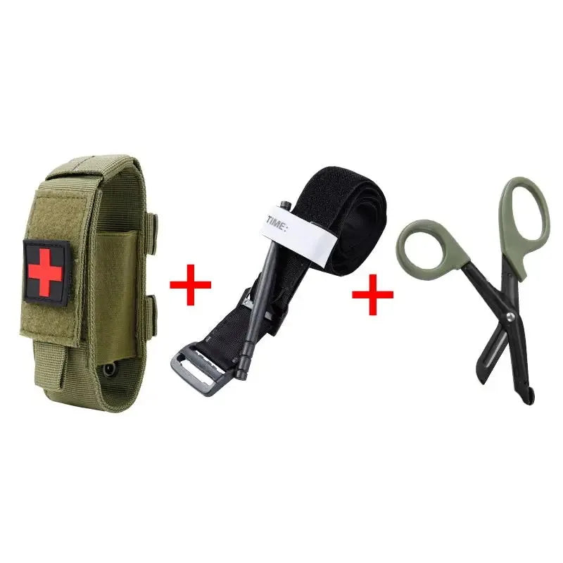 Safety rescue Outdoor emergency tactical medical paramedic Survival scissors Trauma gauze first aid scissors Survival scissors Peaceful Pleasures Health and Wellness Green 3suit