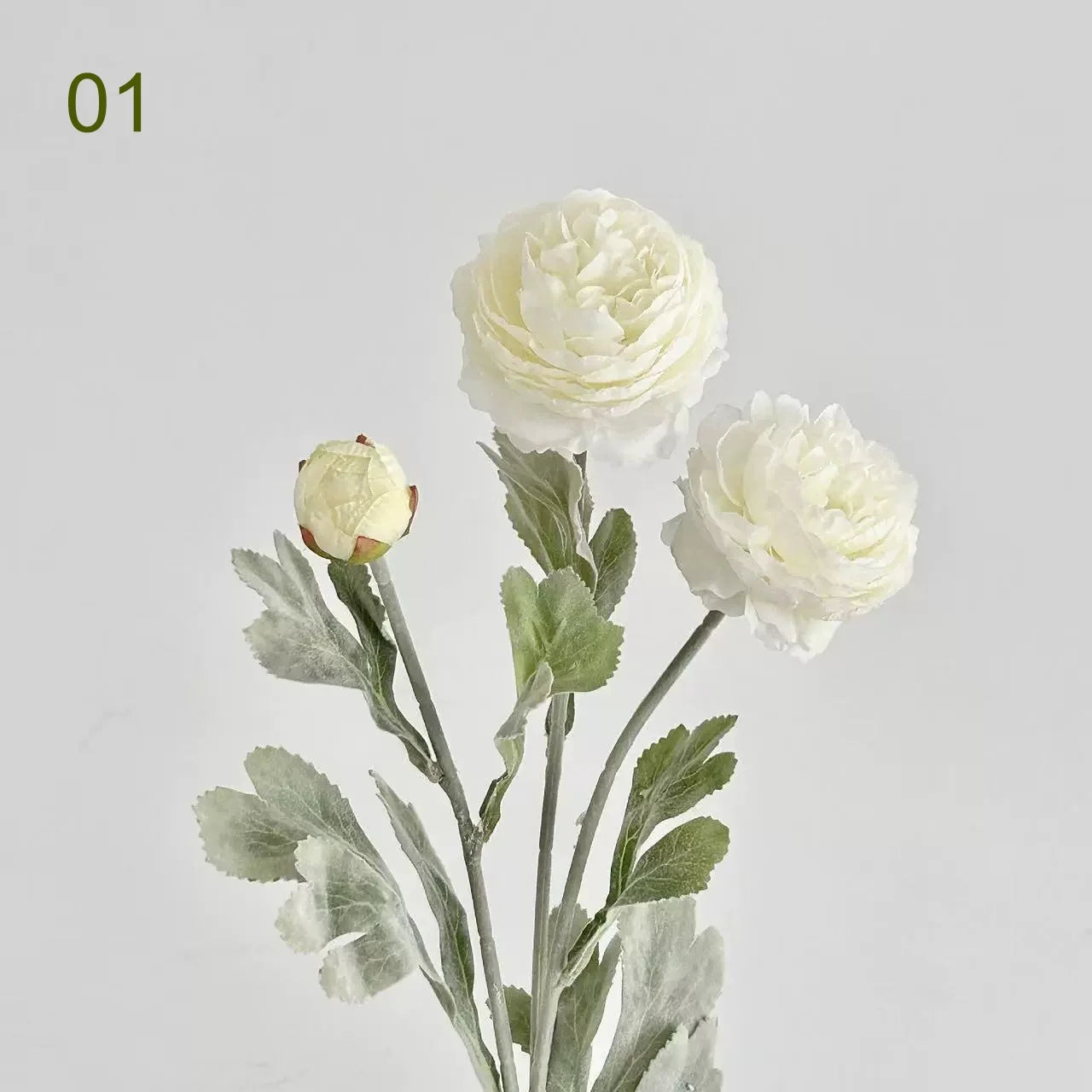 3-Head Artificial Silk Peony Bouquet | Faux Wedding Flowers
