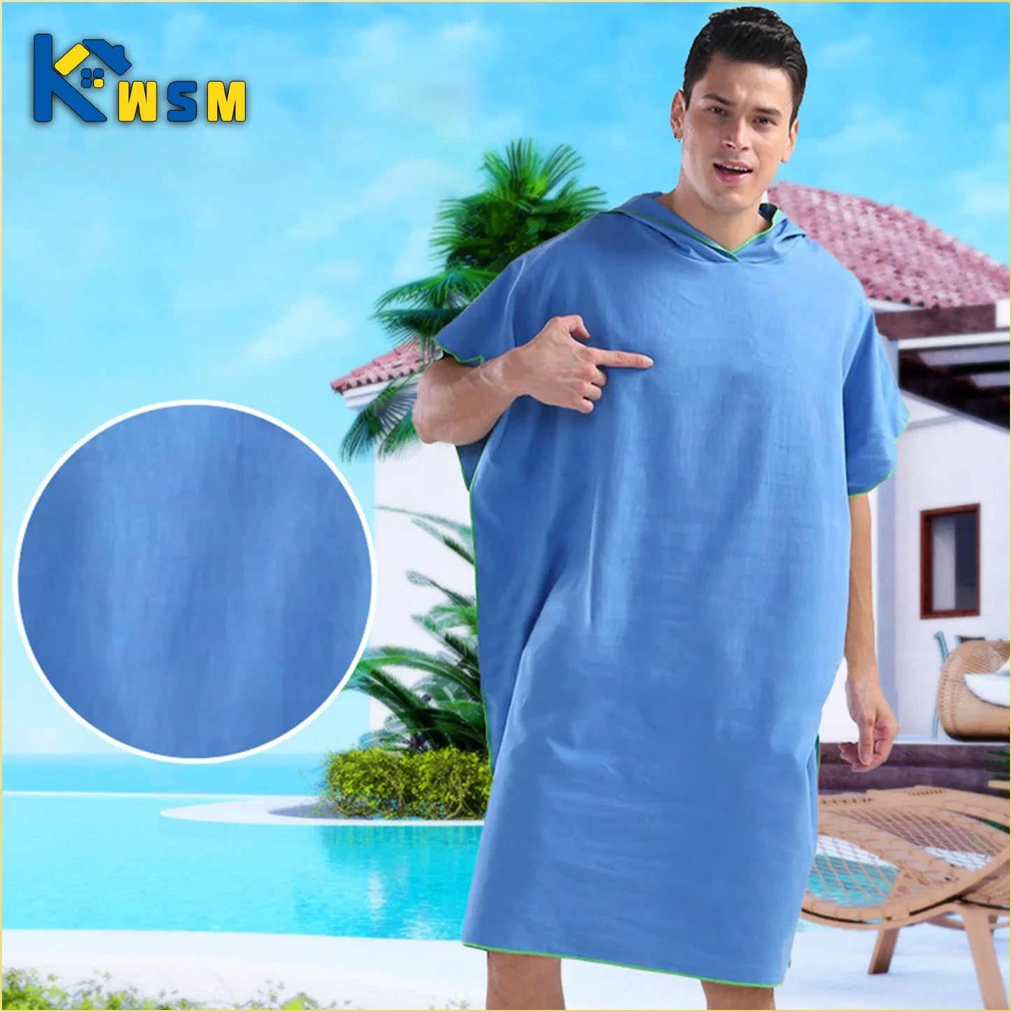 Hooded Quick-Dry Microfiber Changing Robe | Beach & Swim