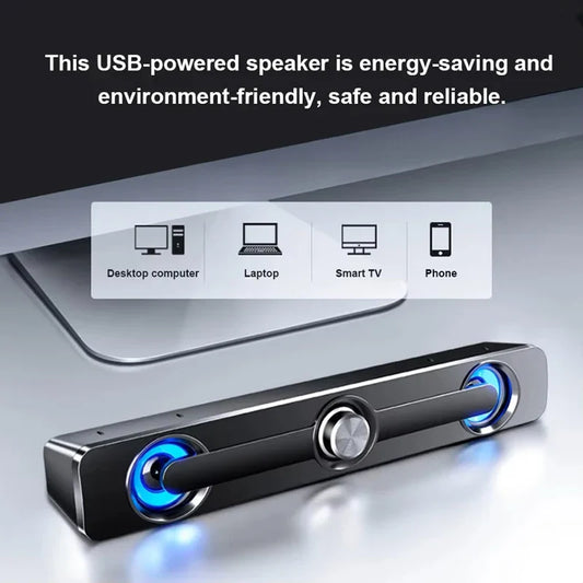 AyeBeau Wired USB Soundbar Speaker for PC, Laptop & TV Wired Soundbar Speaker Oasis Select