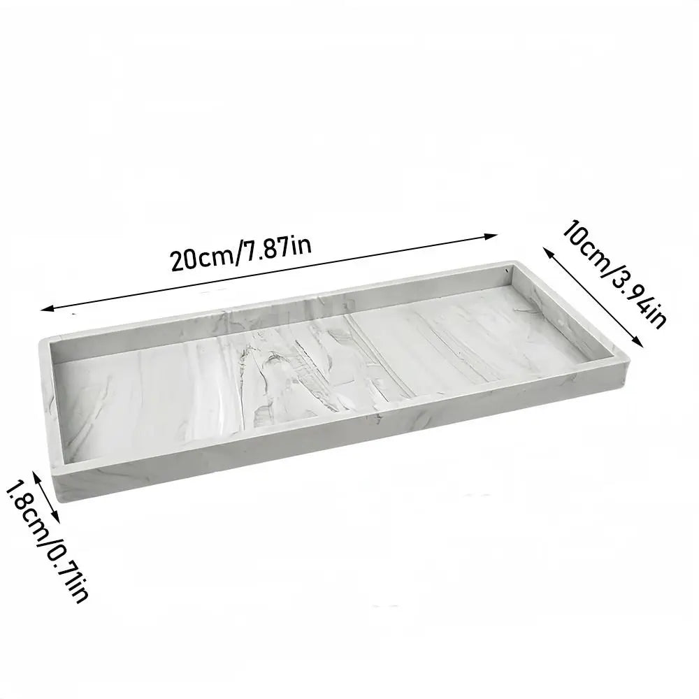 Silicone Bathroom Vanity Tray | Shatterproof Countertop Organizer