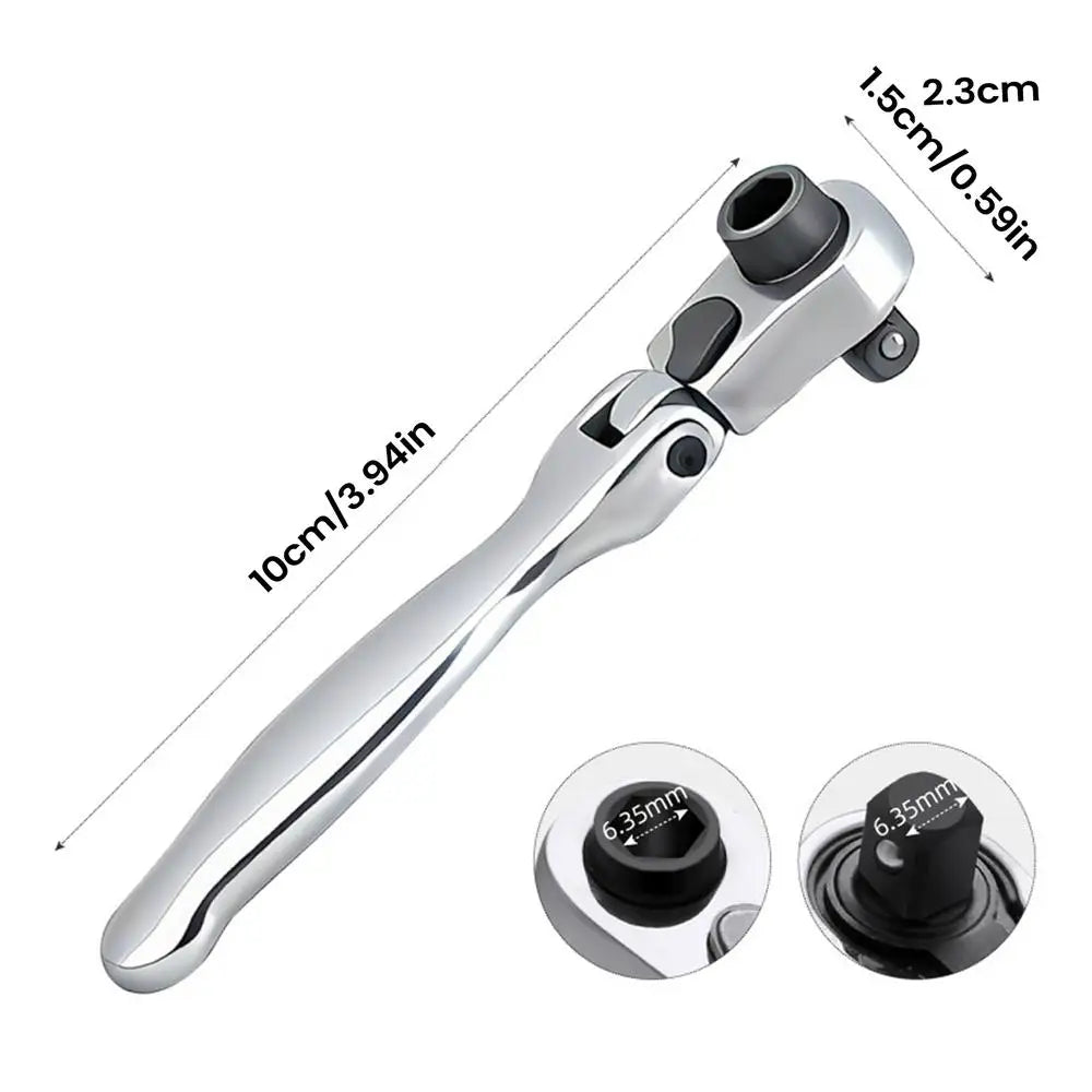 1/4" Mini Ratchet Wrench – Compact Quick Release Double-Ended