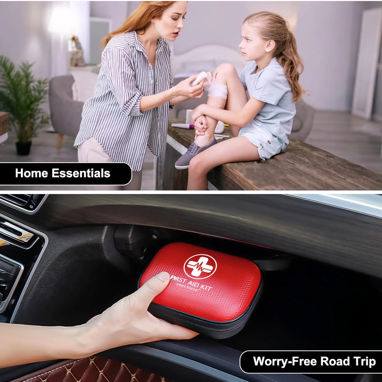 150 Piece Mini First Aid Kit Small Waterproof Hard Shell Medical Kit for Home Car Travel Camping Truck Hiking Sports Office Peaceful Pleasures Health and Wellness