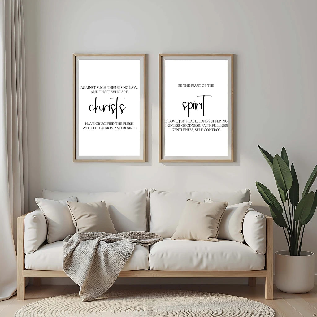Christian Bible Verse Canvas Wall Art | Nordic Minimalist Print Canvas Wall Art Peaceful Pleasures Health and Wellness