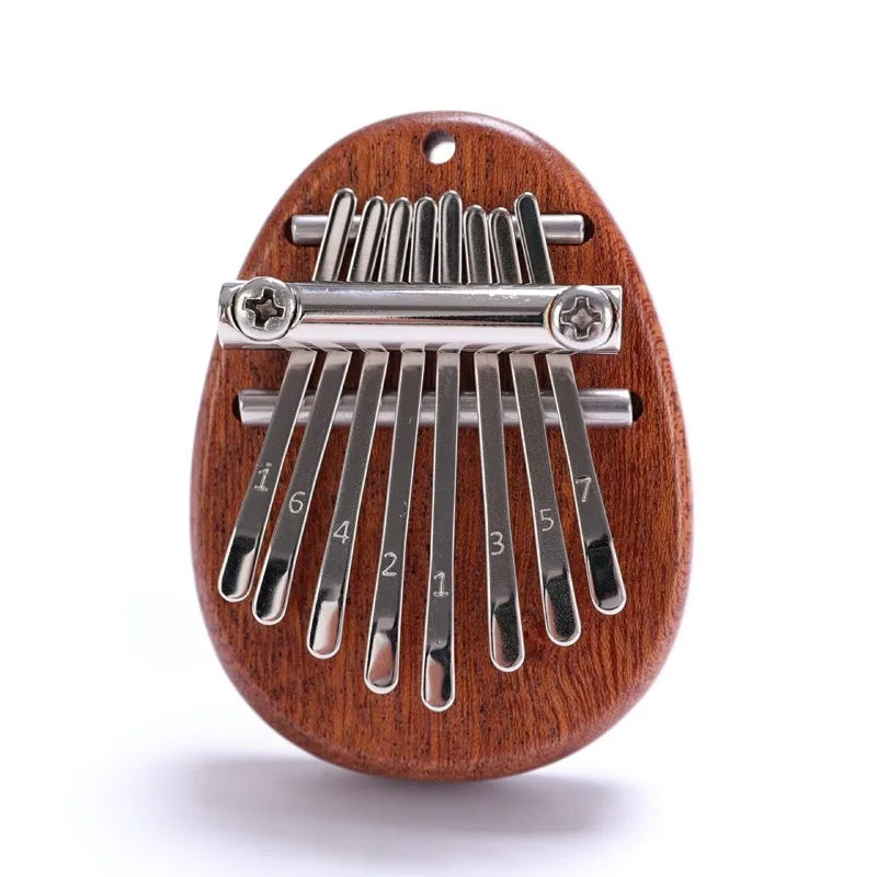 Instrument 8-tone Mini Thumbpiano Kalimba Solid Wood Crystal