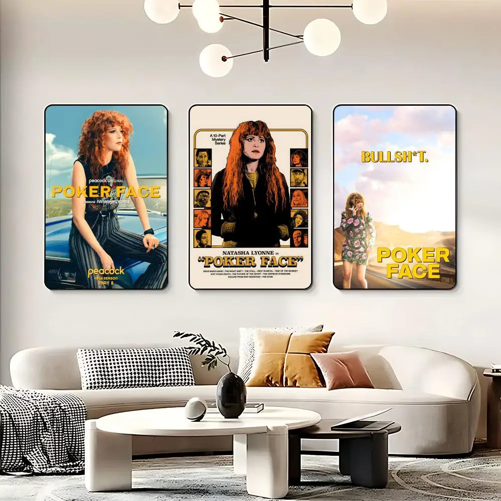 Poker Face TV Poster – HD Self-Adhesive Waterproof Wall Art Wall Art Poster Peaceful Pleasures Health and Wellness