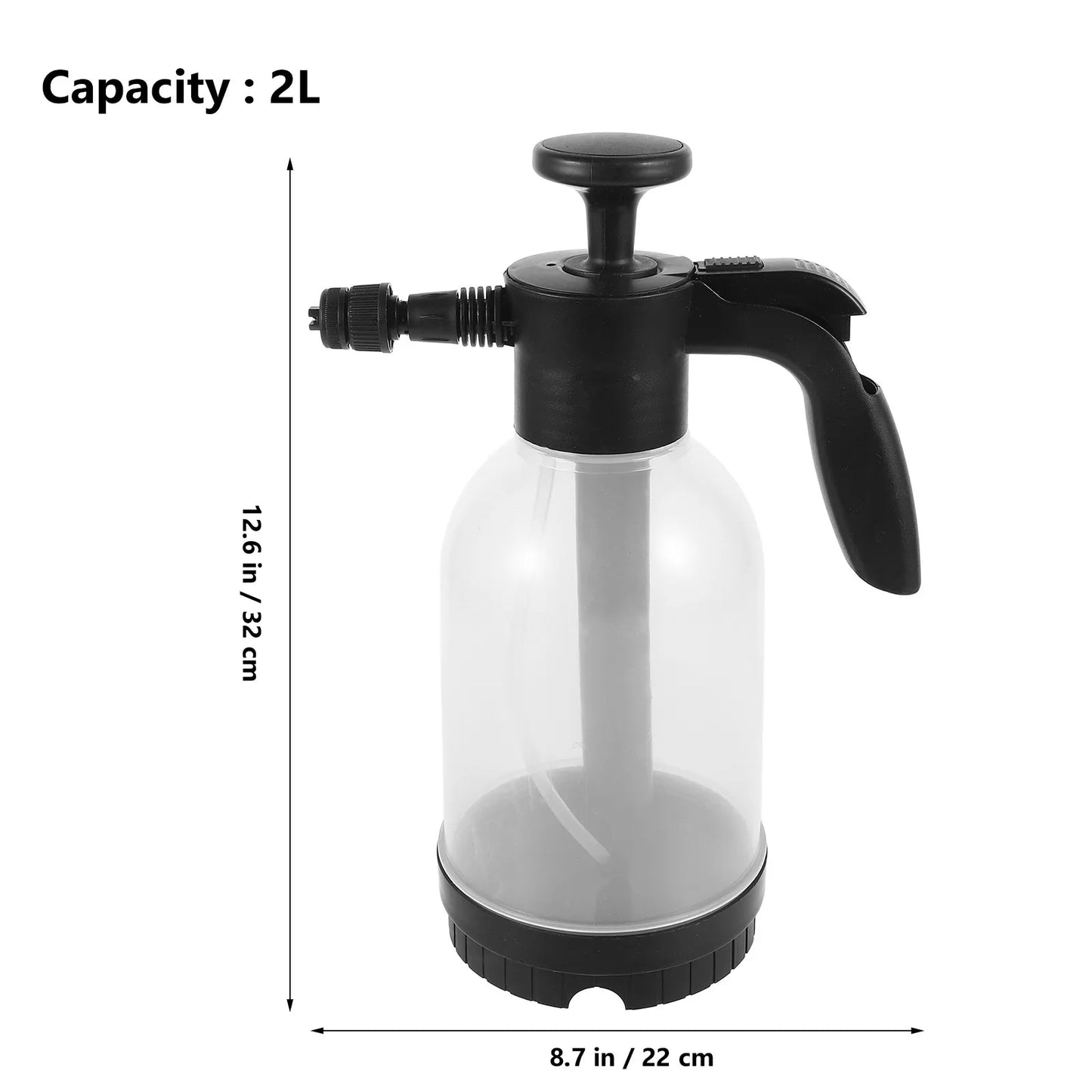 2L Foam Pump Sprayer Manual Pressure Hand Pump Foam Sprayer Car Washing Garden Use Portable Hand Washing Bottle High Pressure Peaceful Pleasures Health and Wellness