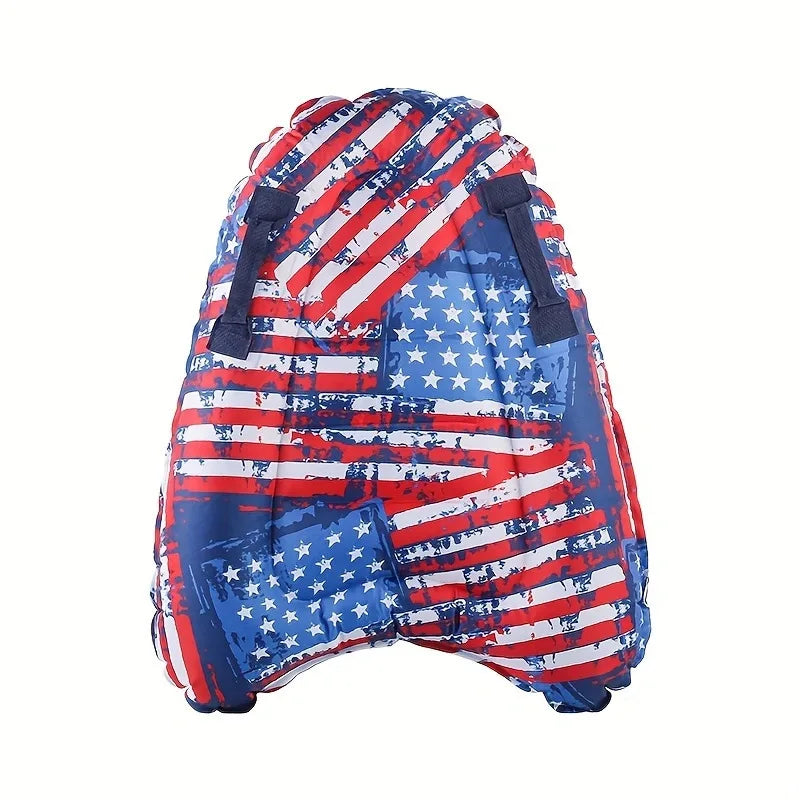 Inflatable Surfboard Portable Prone Board Beginner's Tour Lightweight Kickboard Water Skiing Board for Sea Surfing Peaceful Pleasures Health and Wellness American flag C
