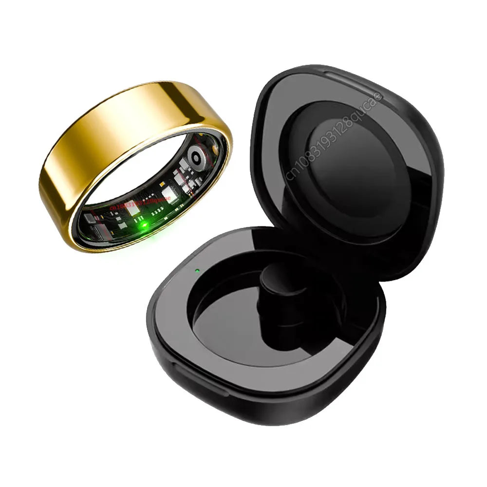 Smart Ring Premium Temperature Remote Control Sports Sleep Health Fitness Fasion Ring for Android iOS Phone for Woman Man Rings Peaceful Pleasures Health and Wellness Gold Box 12