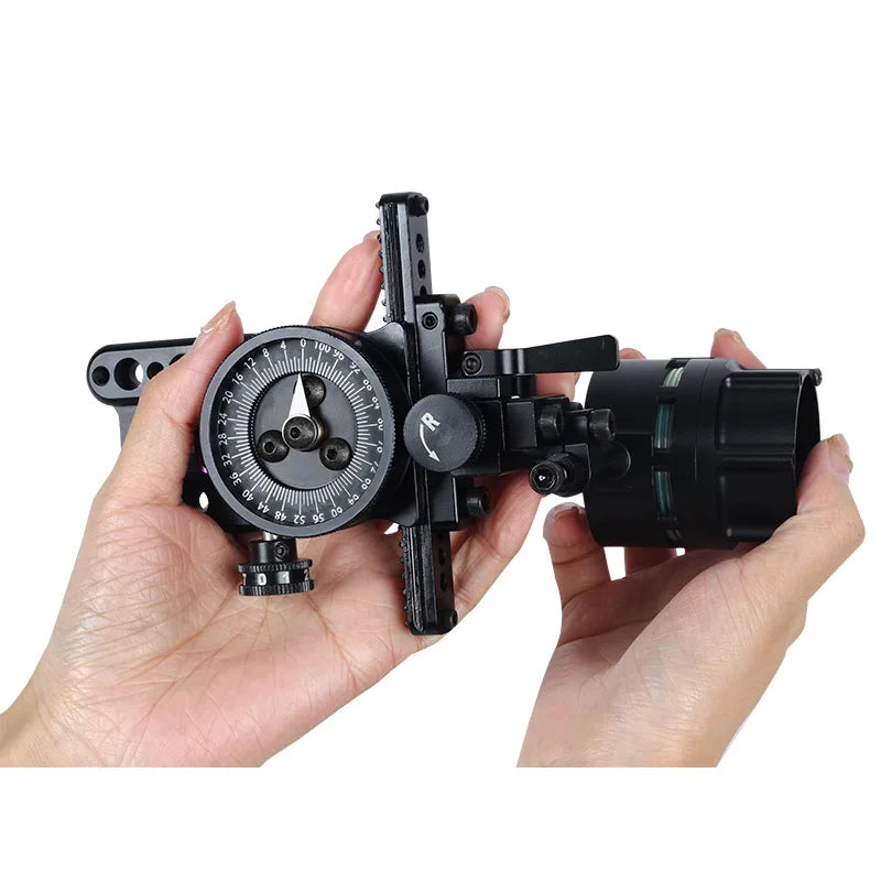 Compound Bow Sight Single Pin Scope Hunting Shooting Archery