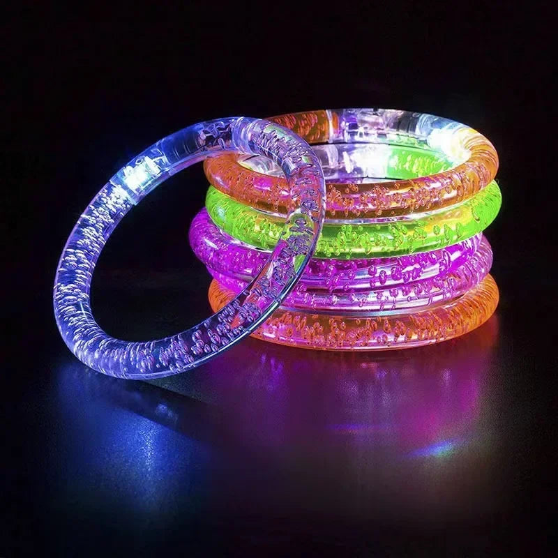 LED Acrylic Glow Bracelets | Halloween & Party Favors 1–100 PCS